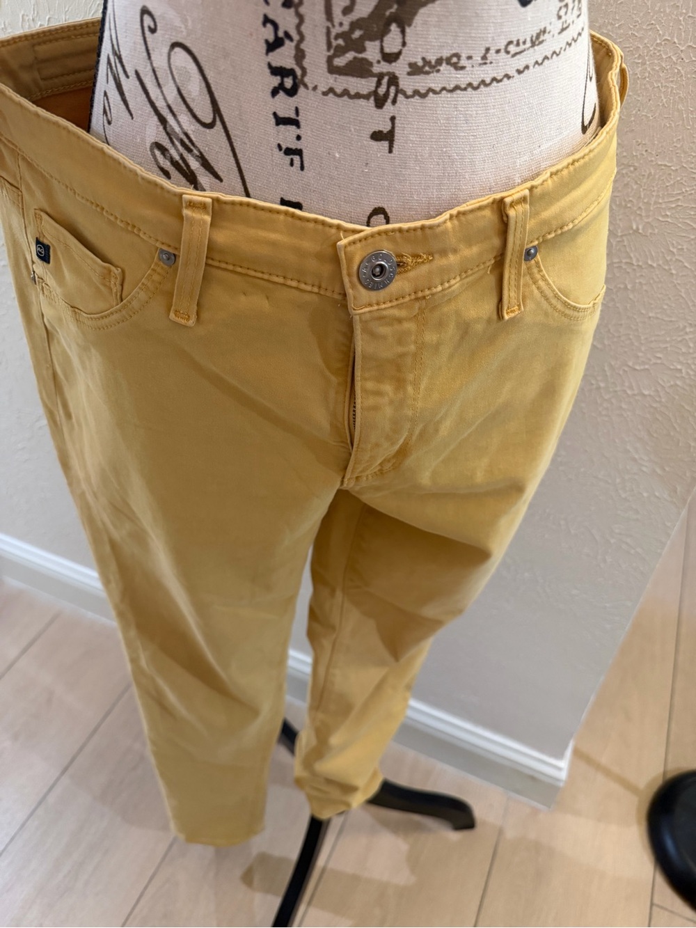 Women's Casual Slim Jeans in Mustard Yellow